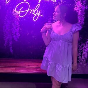 Abercrombie and Fitch Lavender Ruffled Mini Dress Size M